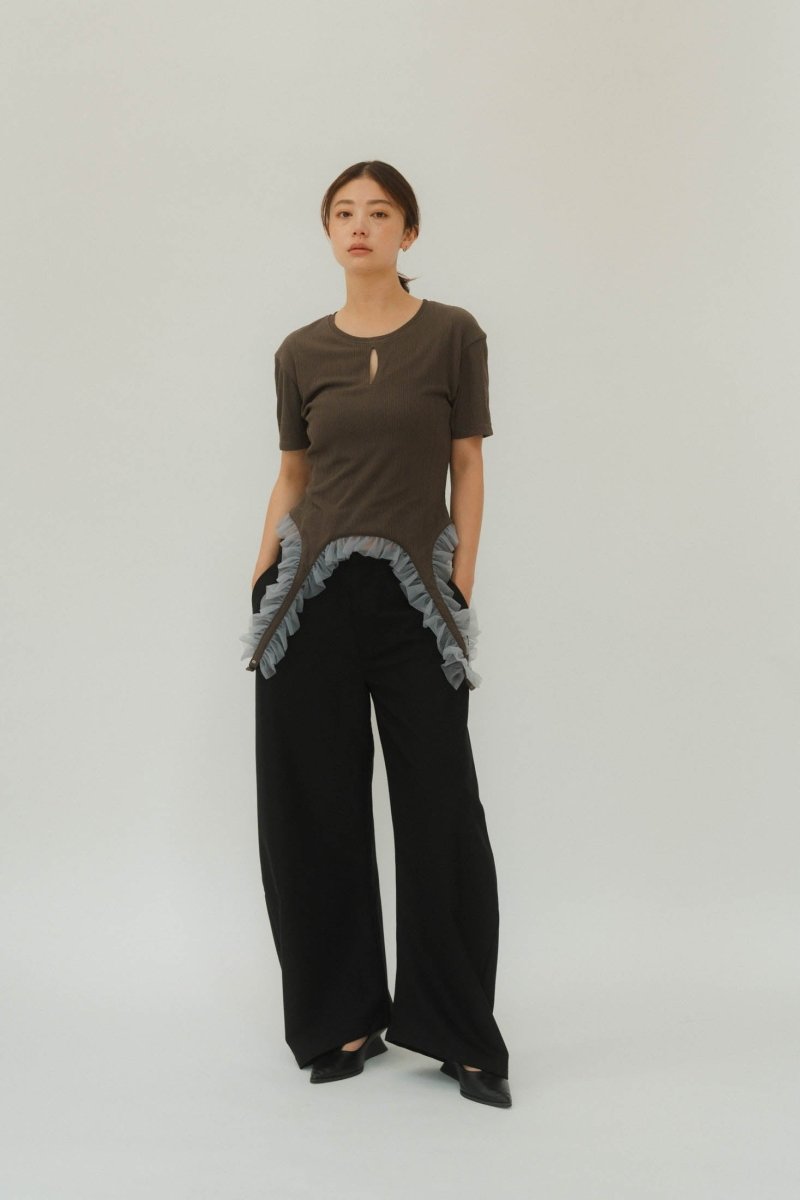 トップス knuth marf 2way docking unique tops 2way docking unique tops/3color | KNUTH MARF