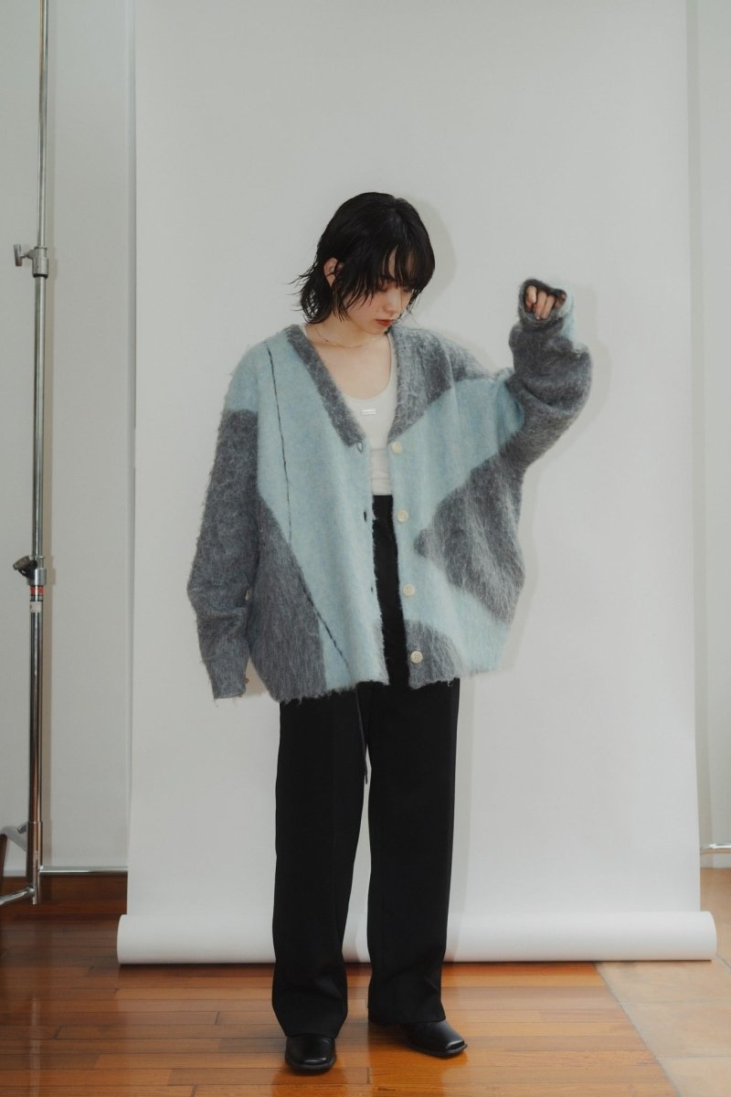 accent mohair cardigan(unisex)/graysky | KNUTH MARF