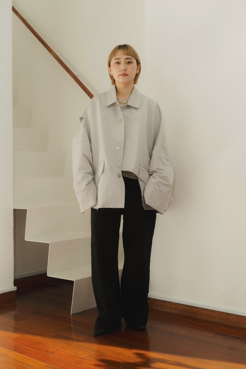 cutting edge shirt jacket(unisex)/iceblue | KNUTH MARF