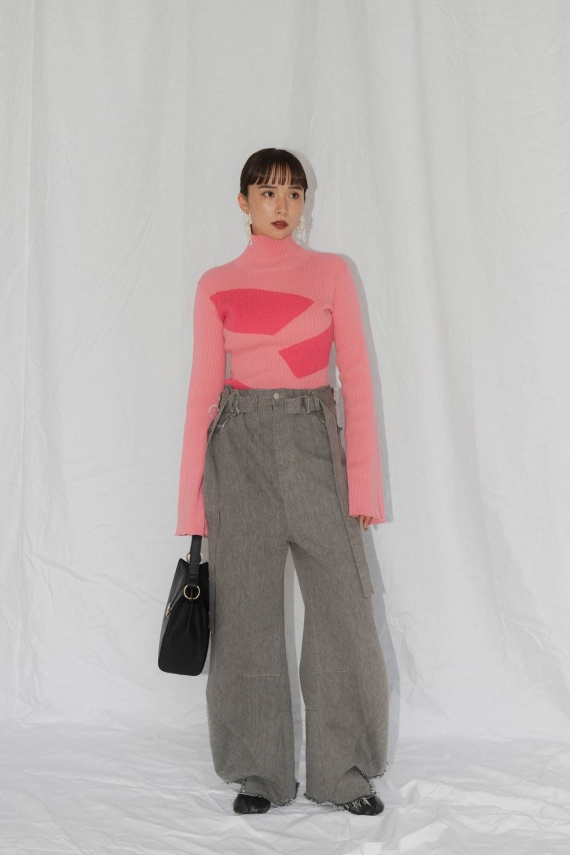 新品✨Knuth Marf Marf/クヌースマーフ Marf（クヌースマーフ）の「【Knuth Knuth denim patchwork twobuckles パンツ