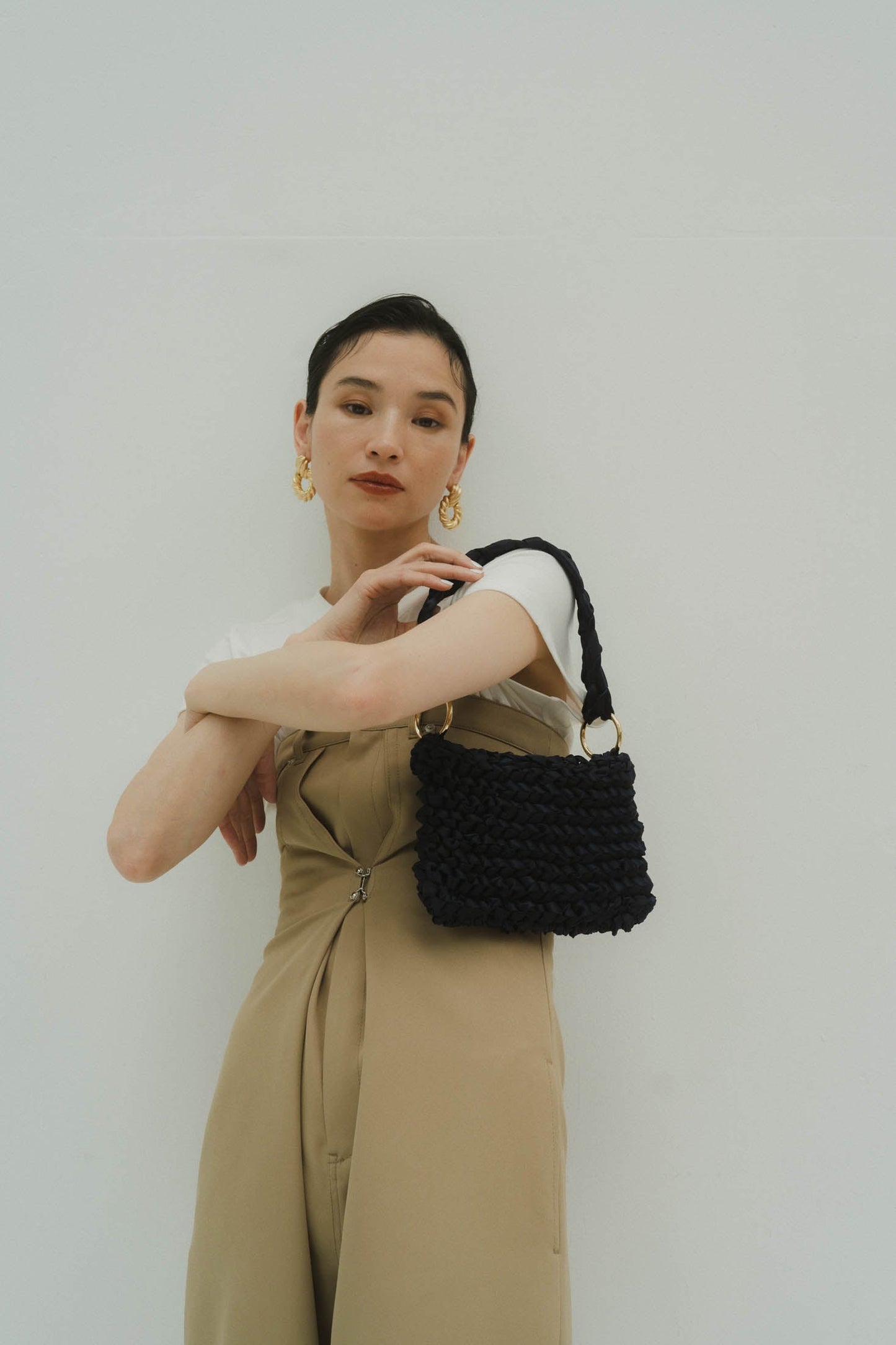 satin knitting bag/2color