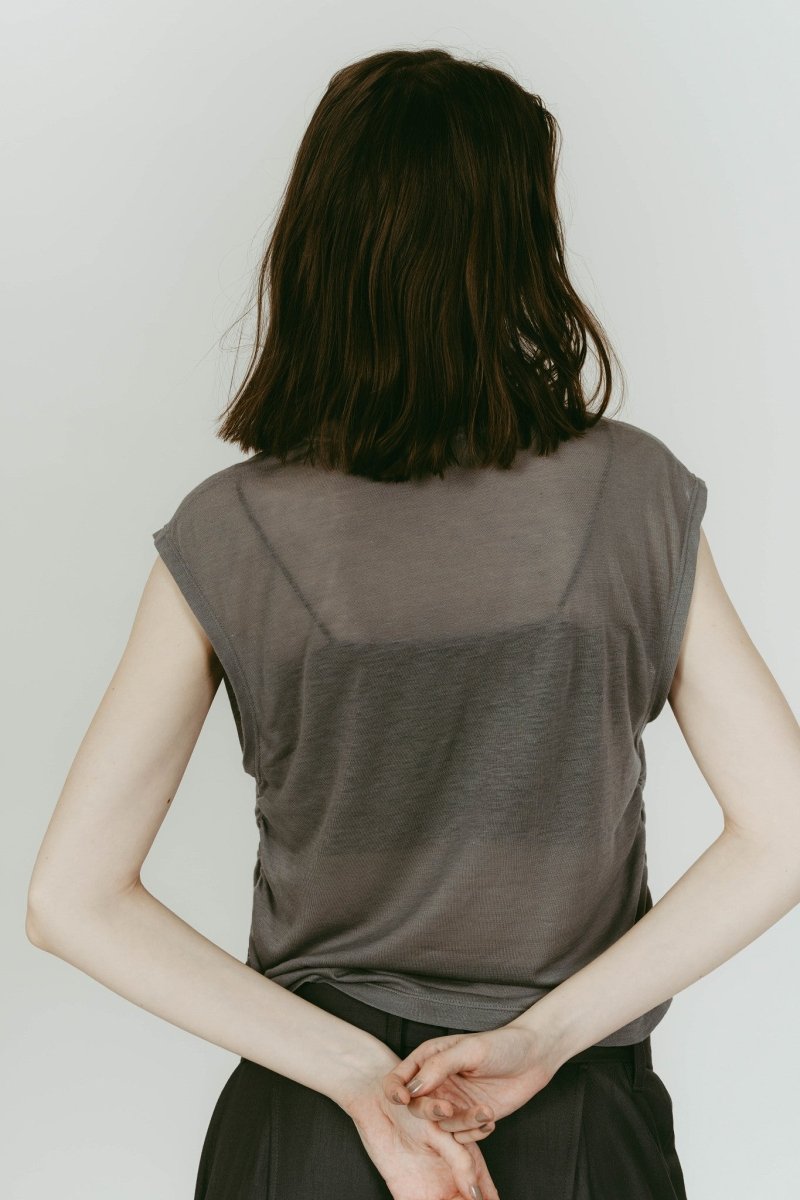 2 - piece layered compact shirt/navygray - KNUTH MARF