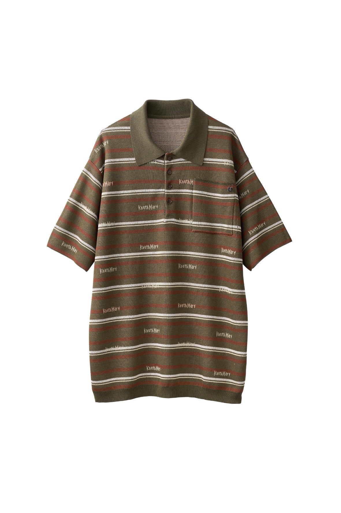 logo stripe polo knit(unisex)/2color