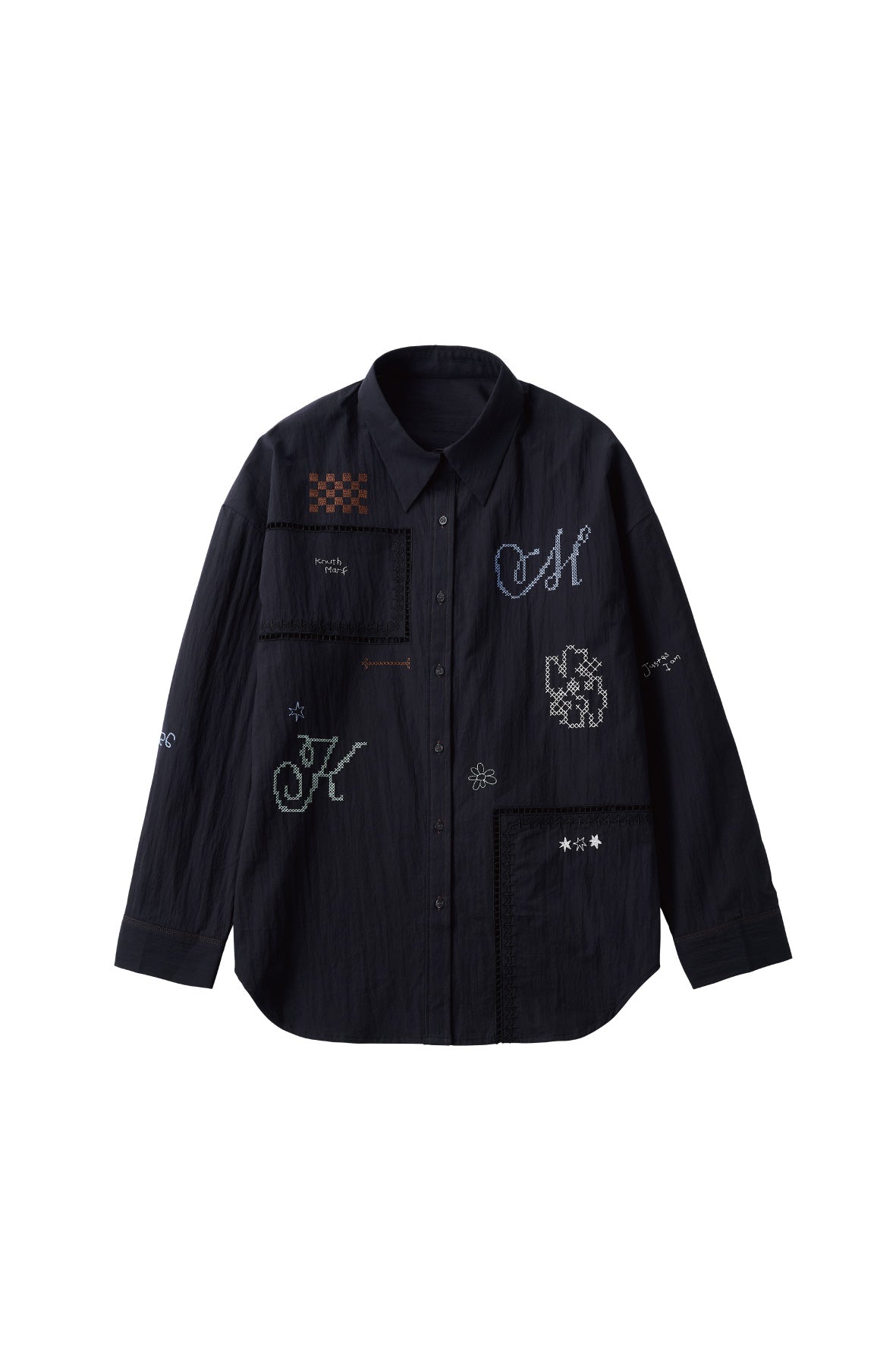 embroidered shirt(unisex)/black | KNUTH MARF
