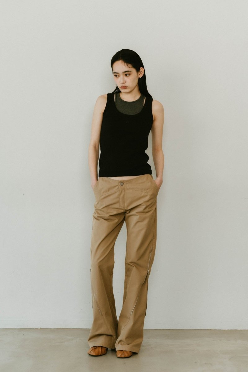 2piece layered logo tank top/3color - KNUTH MARF