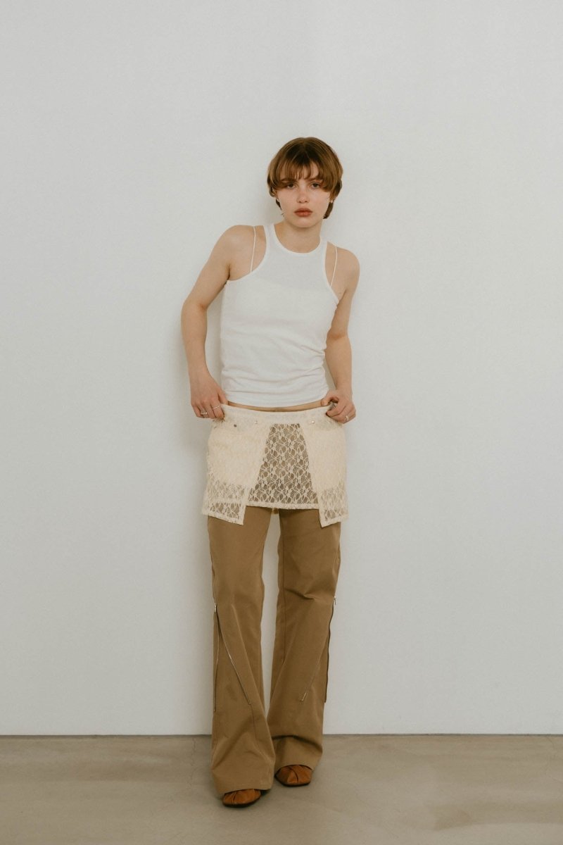 2piece layered logo tank top/3color - KNUTH MARF