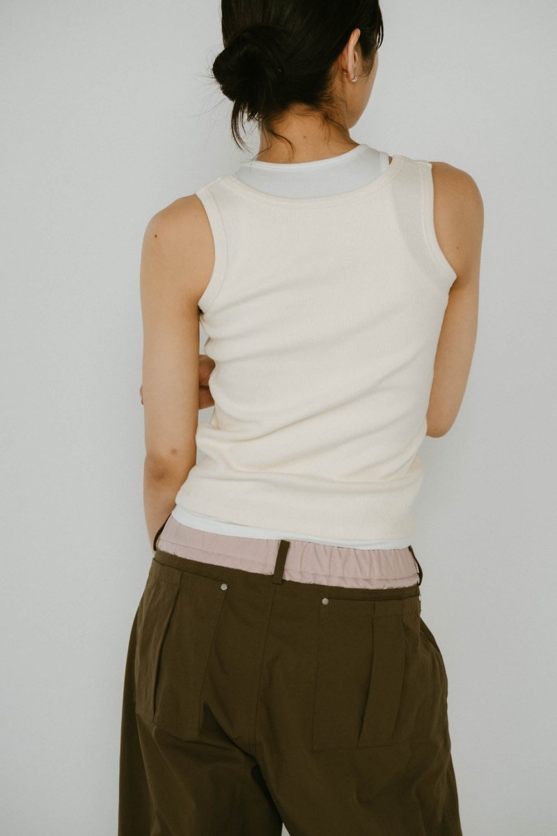 2piece layered logo tank top/3color - KNUTH MARF