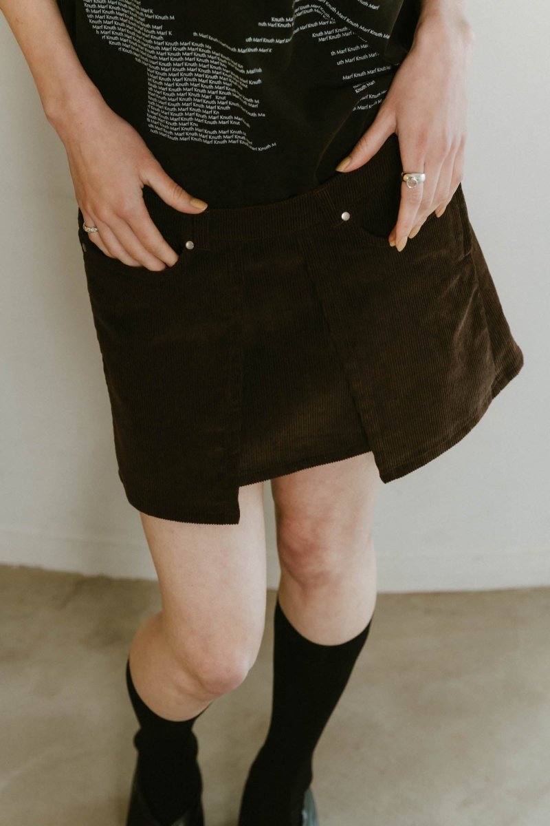 2piece zip flare pants/brown - KNUTH MARF