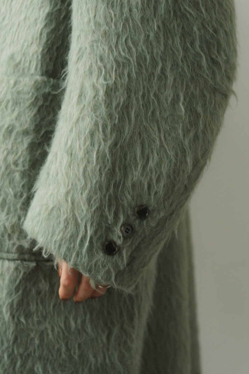 2way accent collar long coat(unisex)/green - KNUTH MARF