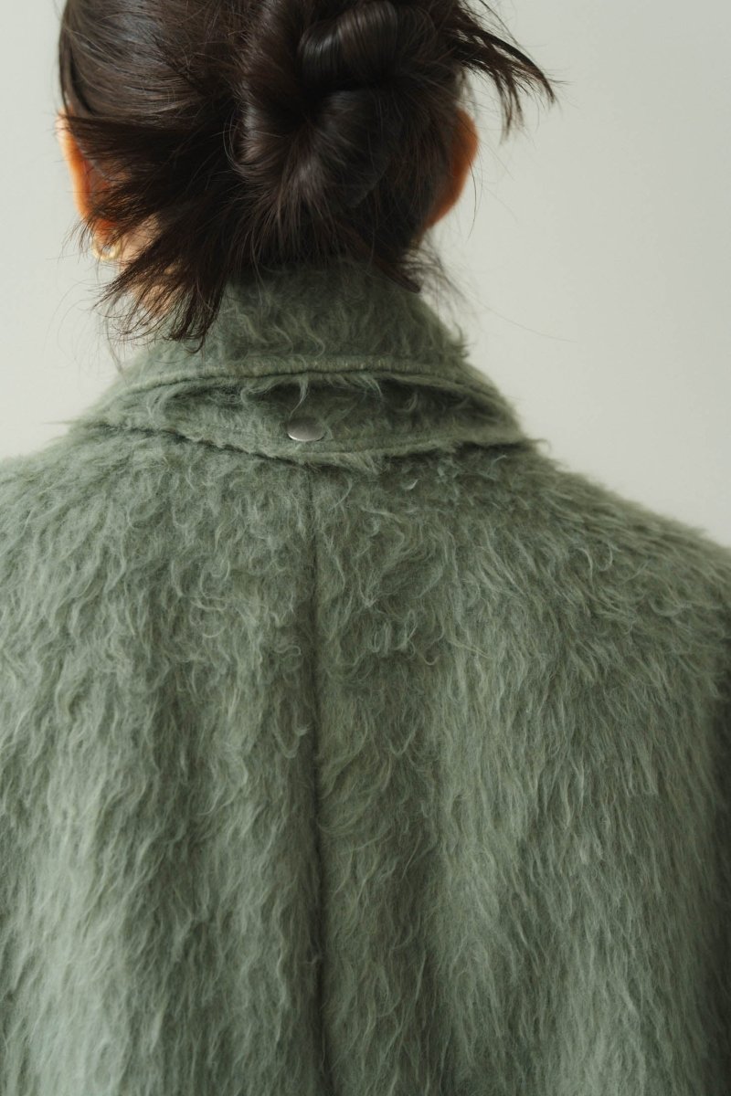 2way accent collar long coat(unisex)/green - KNUTH MARF