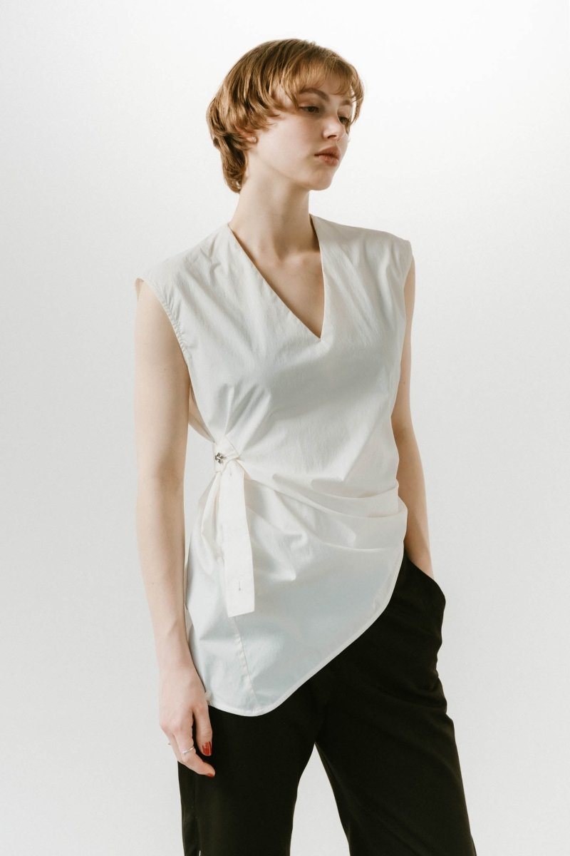 2way asymmetry blouse/2color - KNUTH MARF