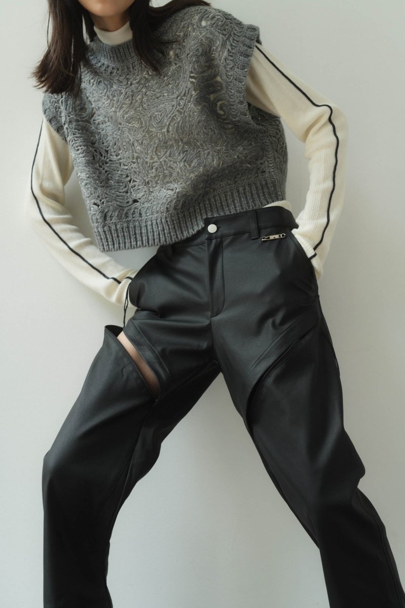 2way cut leather pants/2color - KNUTH MARF