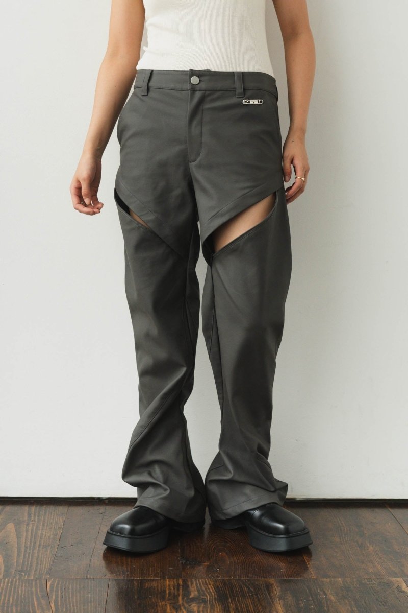 2way cut leather pants/2color - KNUTH MARF
