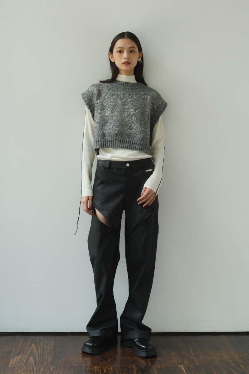 2way cut leather pants/2color - KNUTH MARF