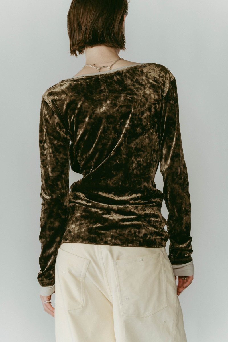2way front - cross velour top/3color - KNUTH MARF