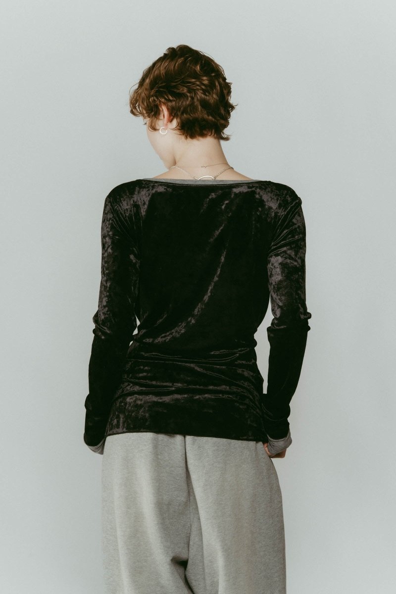 2way front - cross velour top/3color - KNUTH MARF