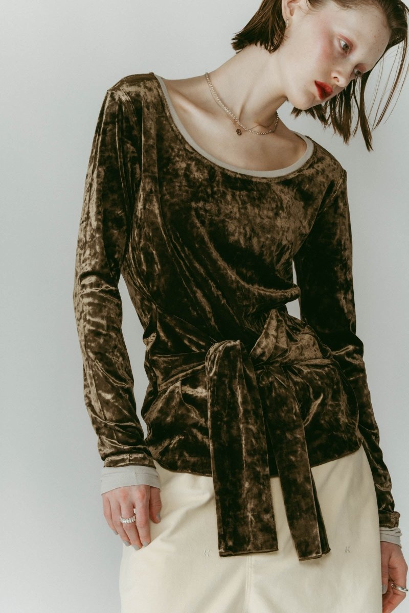 2way front - cross velour top/3color - KNUTH MARF