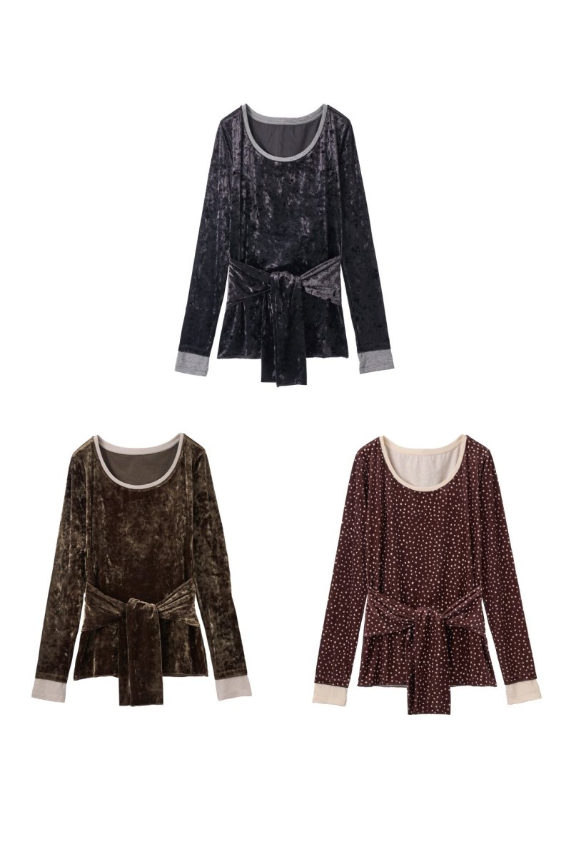 2way front - cross velour top/3color - KNUTH MARF