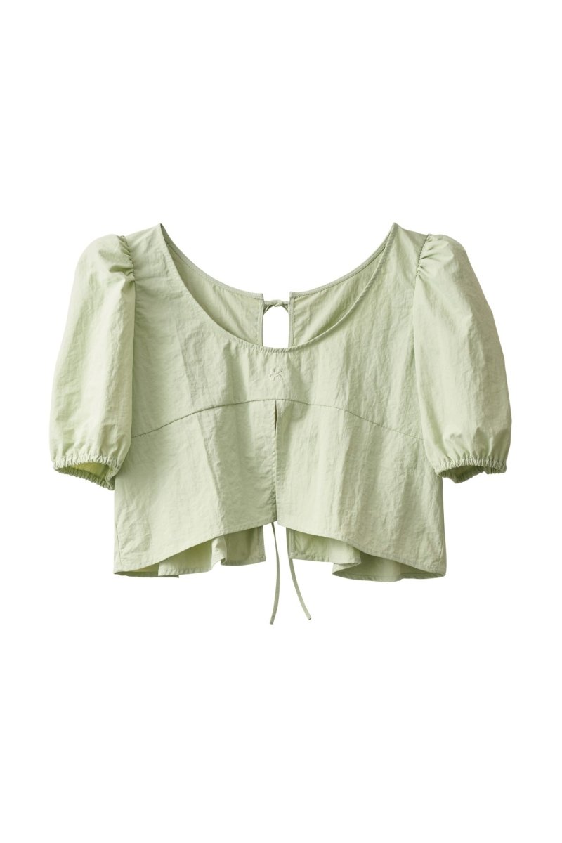 2way puff sleeve logo blouse/3color - KNUTH MARF