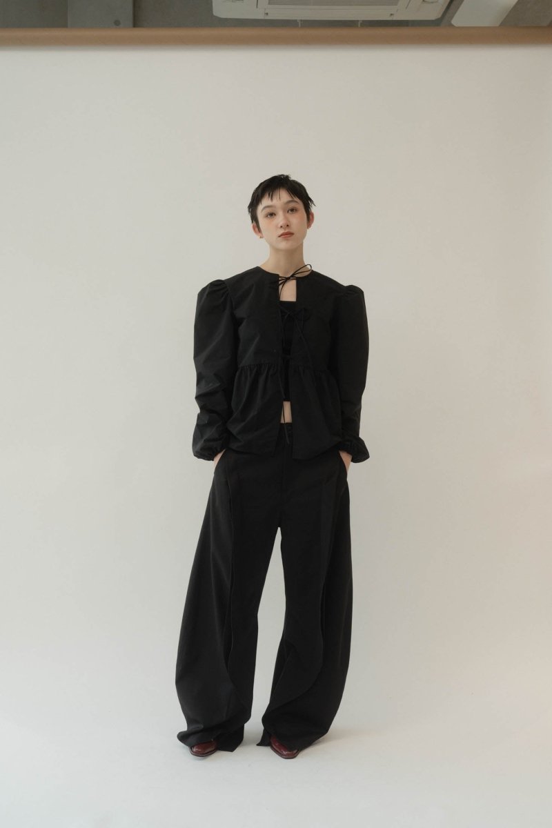 2way ribbon lady blouse/2color - KNUTH MARF