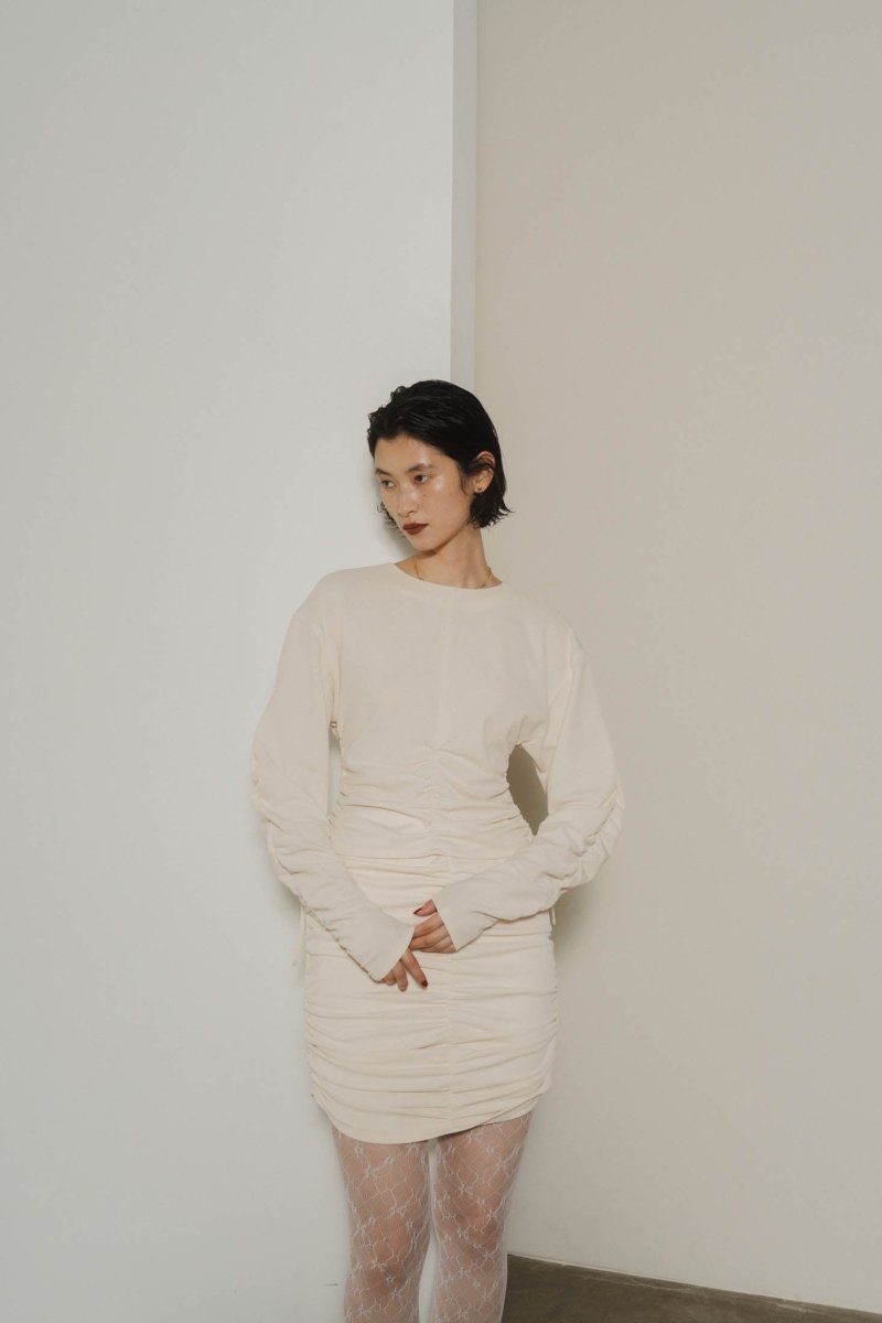 2way shirring blouse/2color - KNUTH MARF