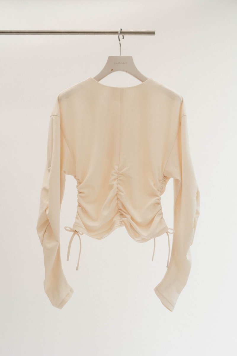 2way shirring blouse/2color - KNUTH MARF