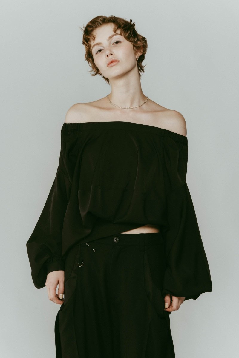 4way design blouse/black - KNUTH MARF