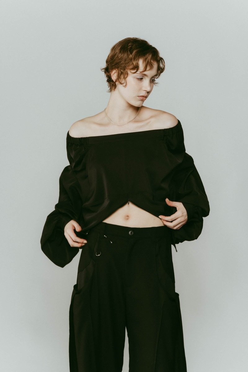 4way design blouse/black - KNUTH MARF