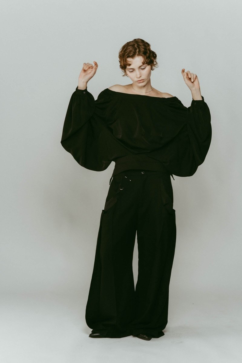 4way design blouse/black - KNUTH MARF