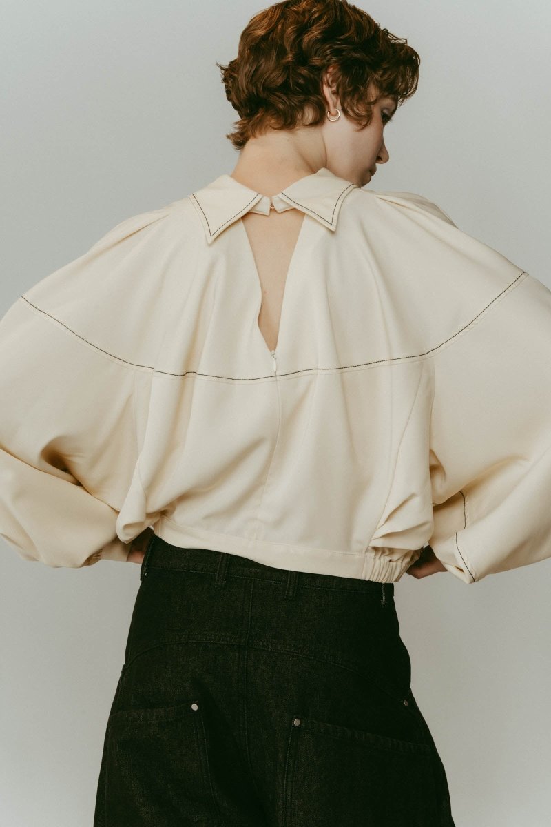 4way design blouse/ivory - KNUTH MARF