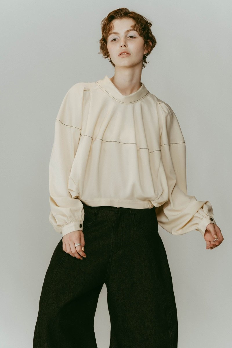 4way design blouse/ivory - KNUTH MARF