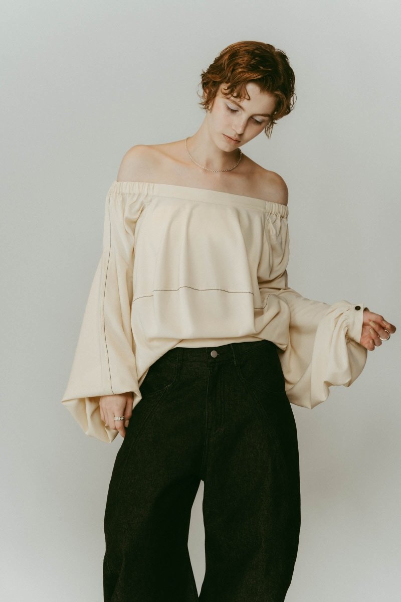 4way design blouse/ivory - KNUTH MARF