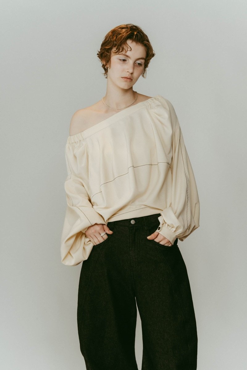 4way design blouse/ivory - KNUTH MARF
