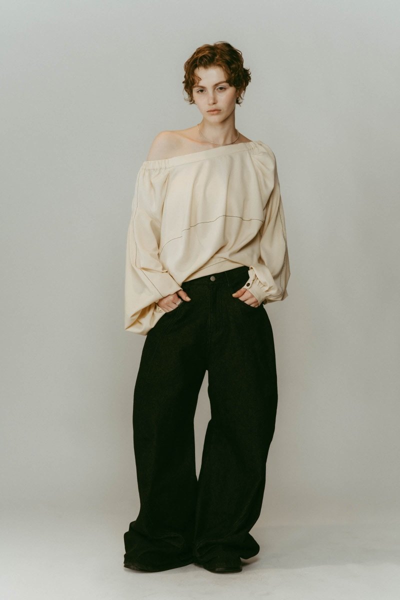 4way design blouse/ivory - KNUTH MARF