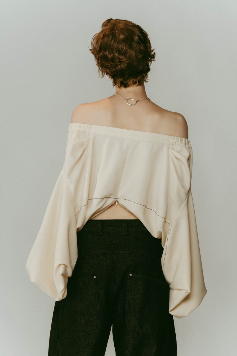 4way design blouse/ivory - KNUTH MARF
