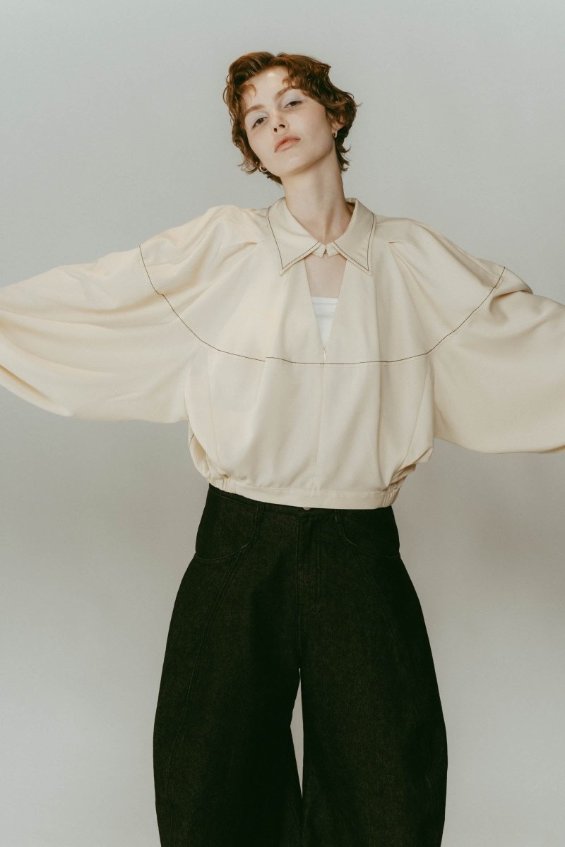 4way design blouse/ivory - KNUTH MARF