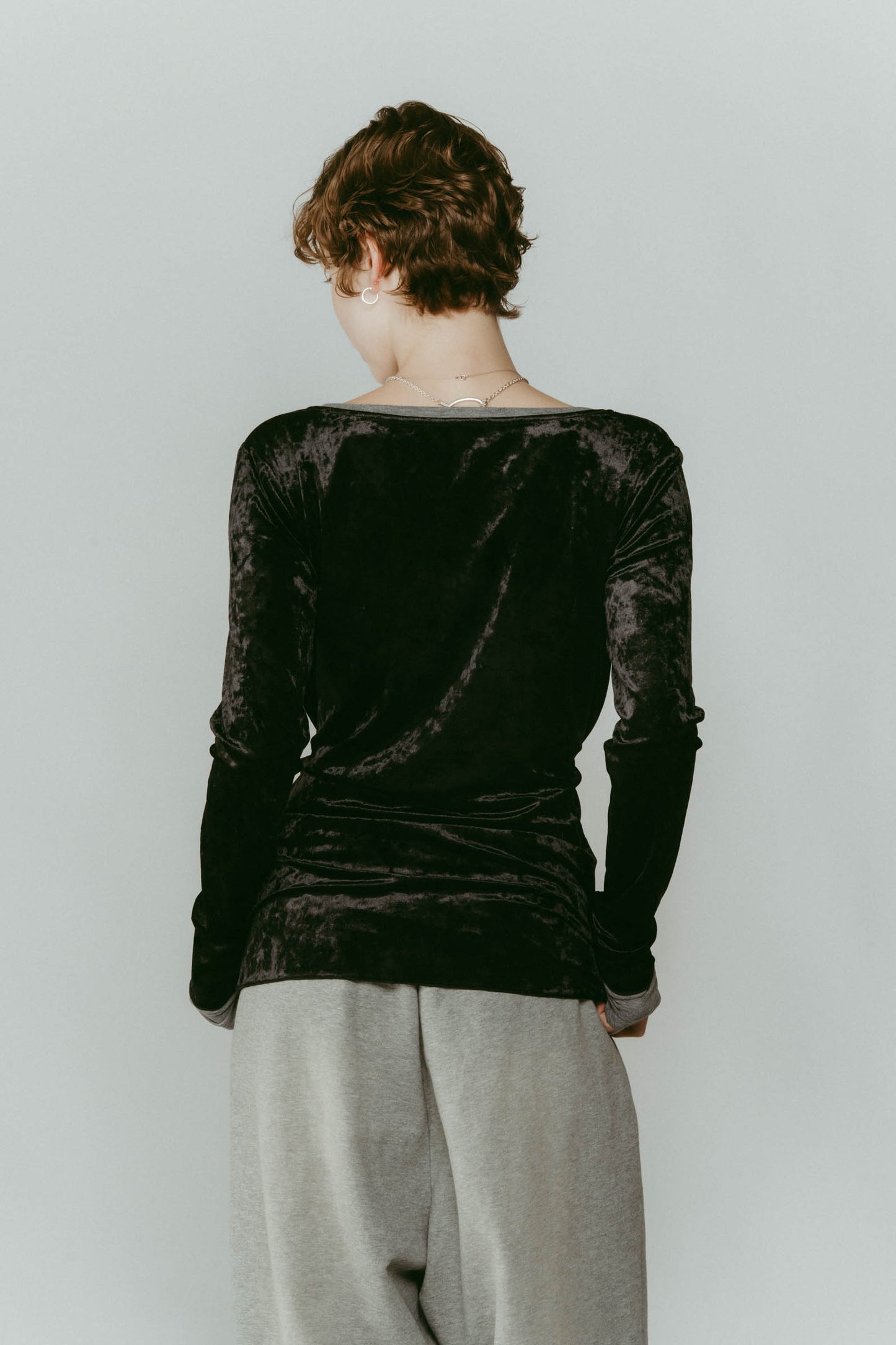 2way front-cross velour top/3color
