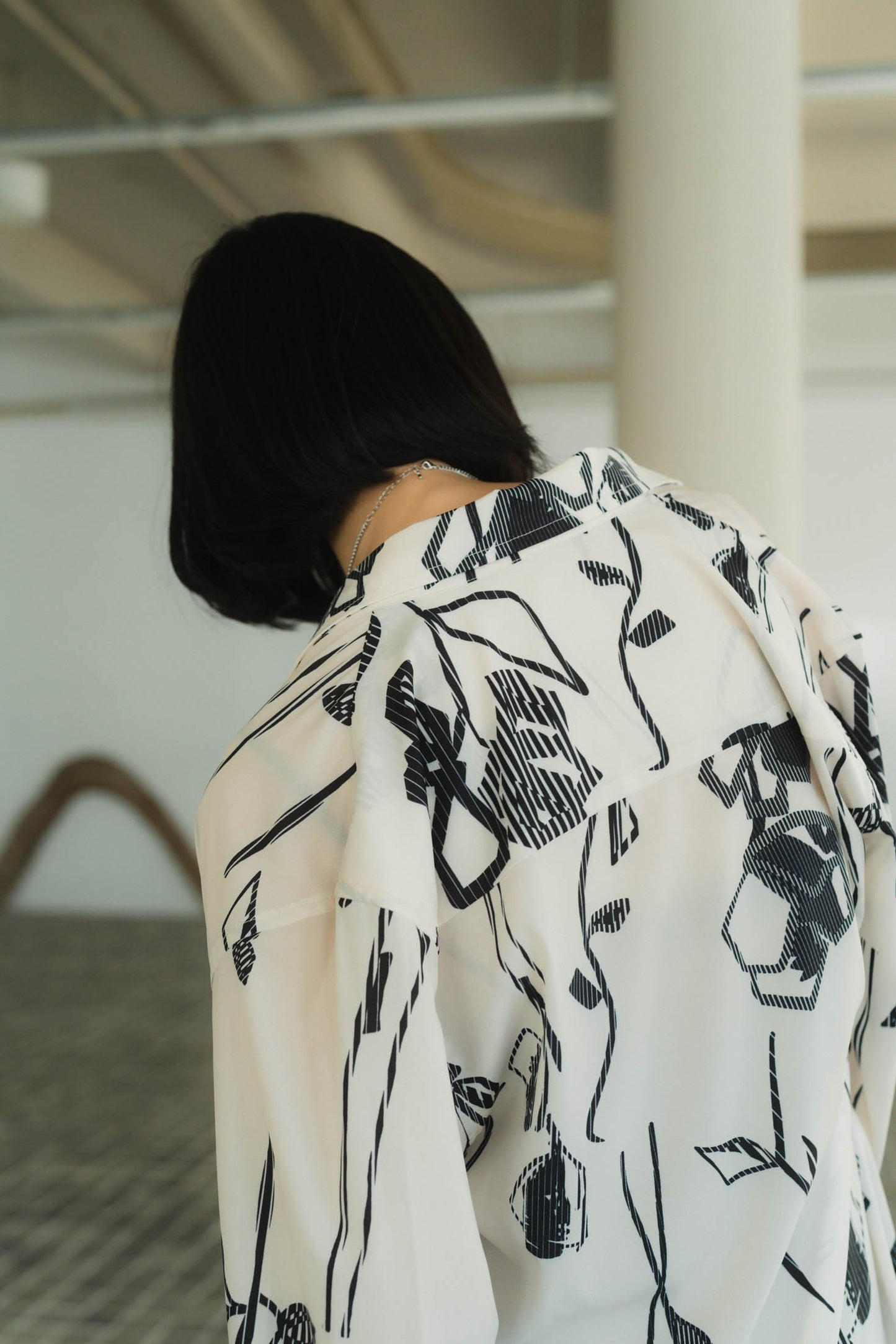 stripe flower shirt/2color