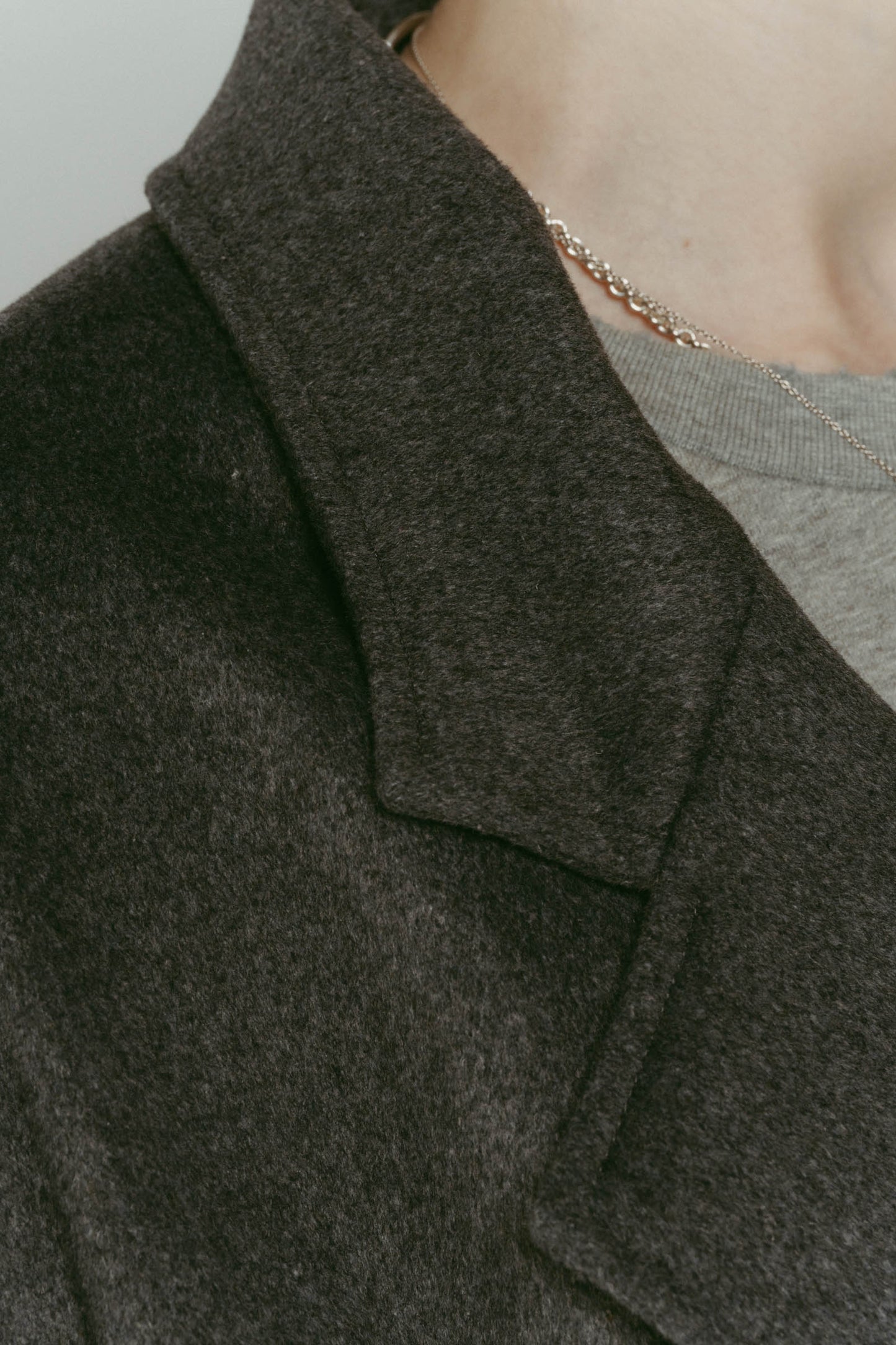 muffler overlay jacket(unisex)/gray