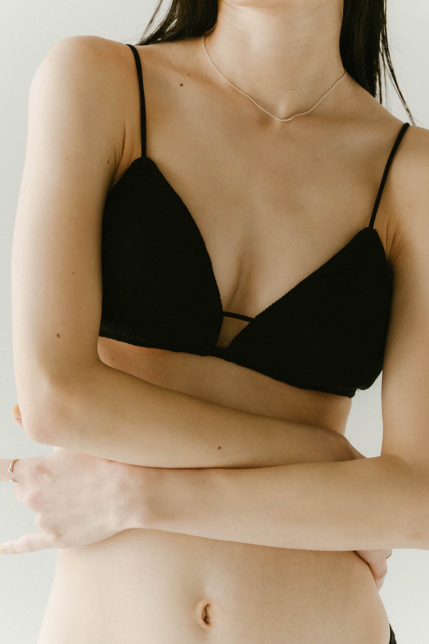 knit triangle bra/3color