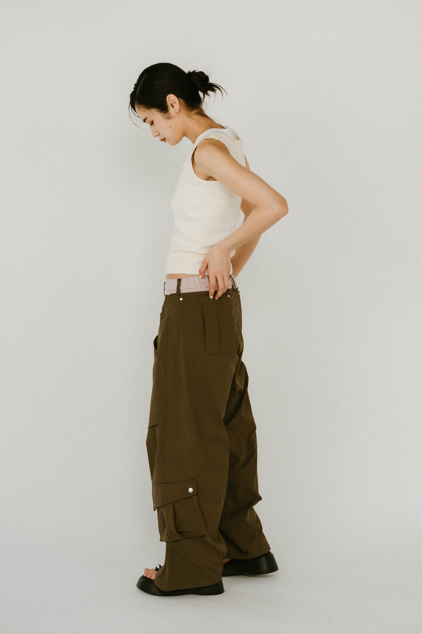 docking nylon pants(unisex)/khaki