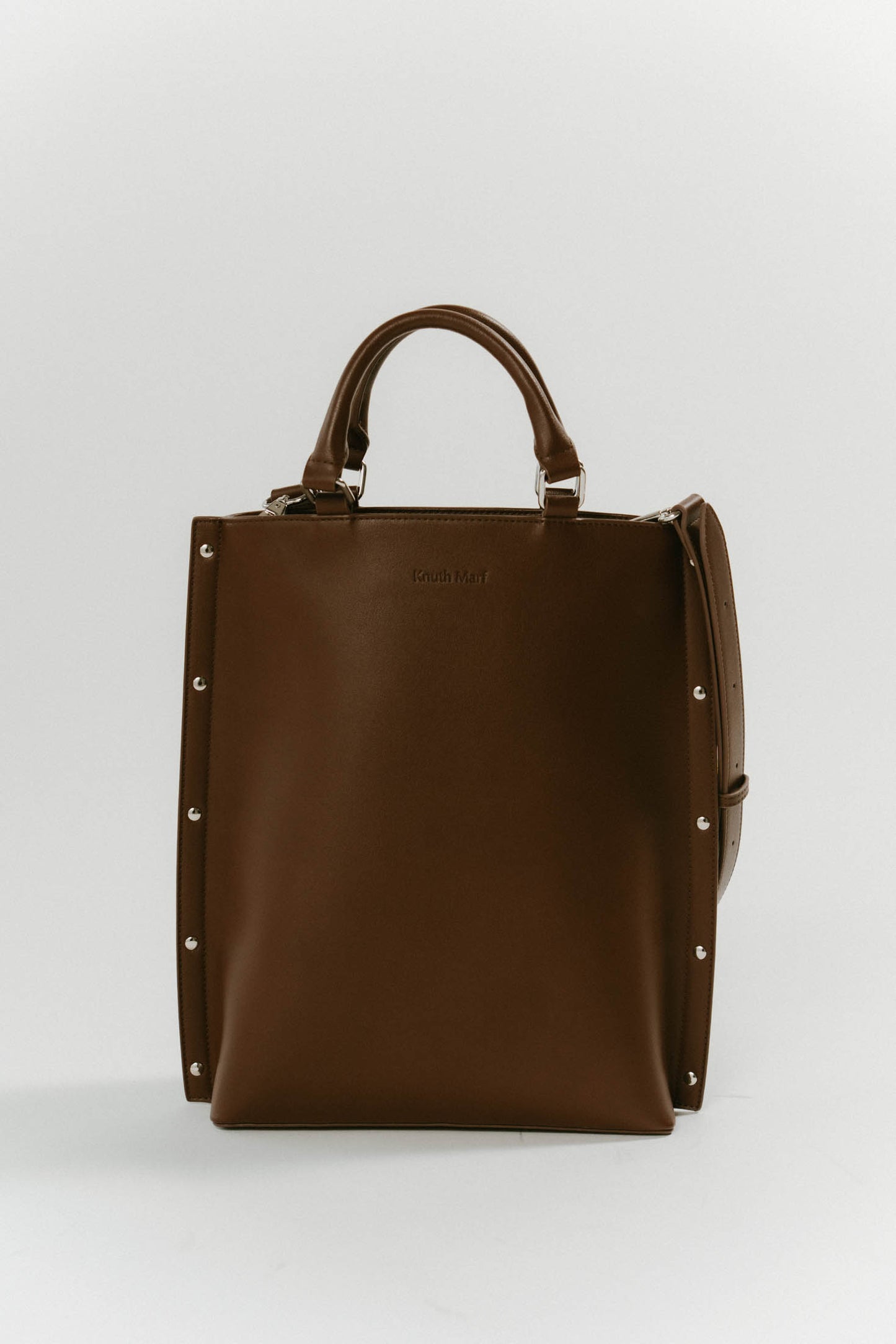 side studs leather bag/2color