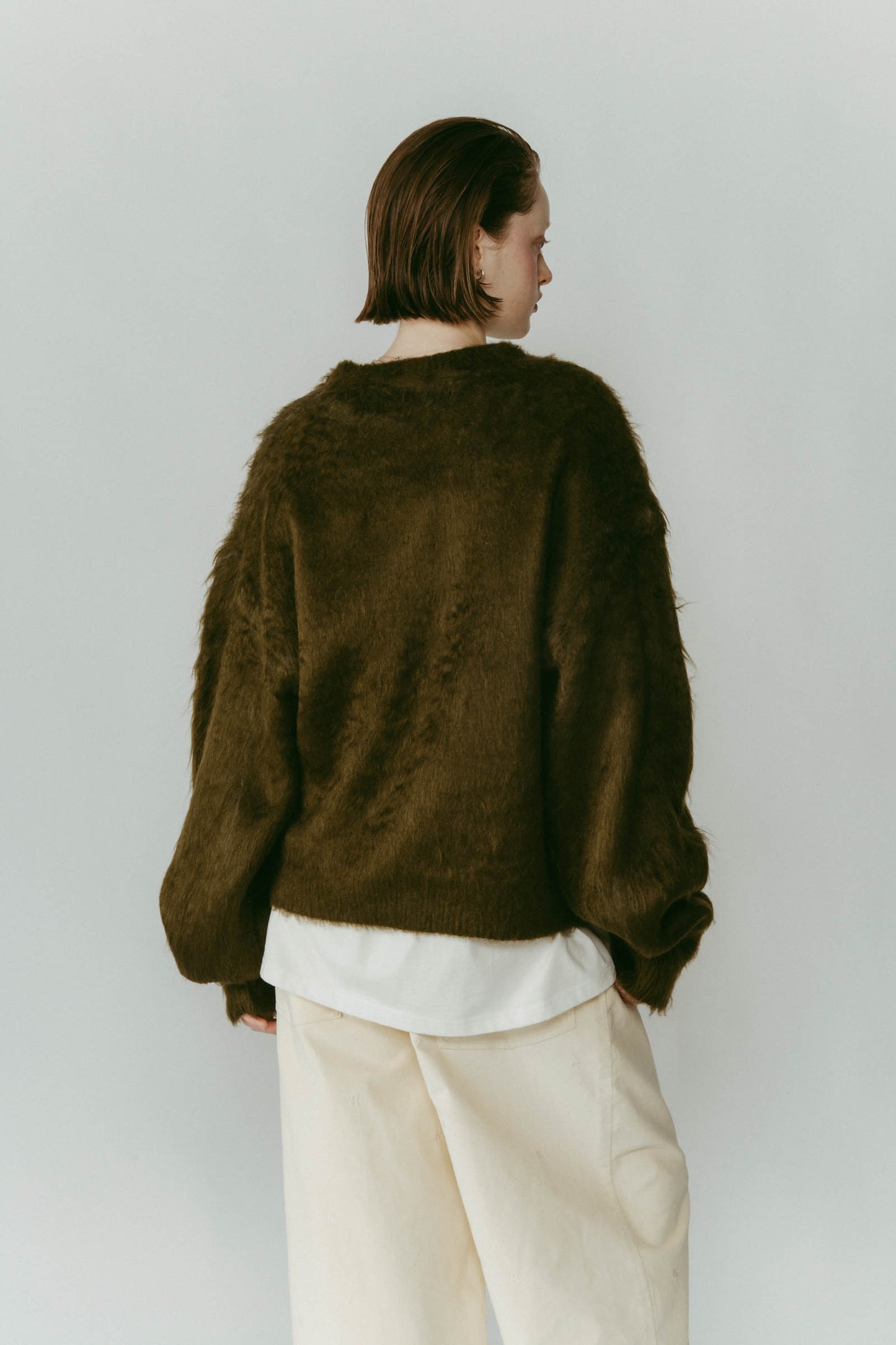 dalmatian shaggy knit(unisex)/green
