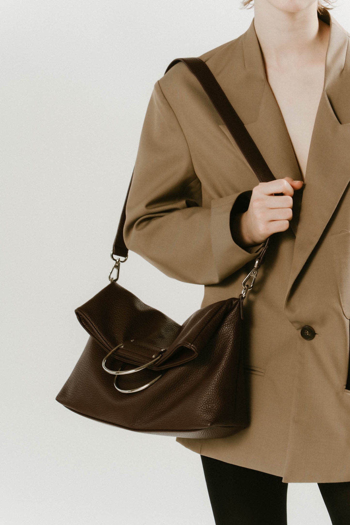 3way metal shoulder bag/3color
