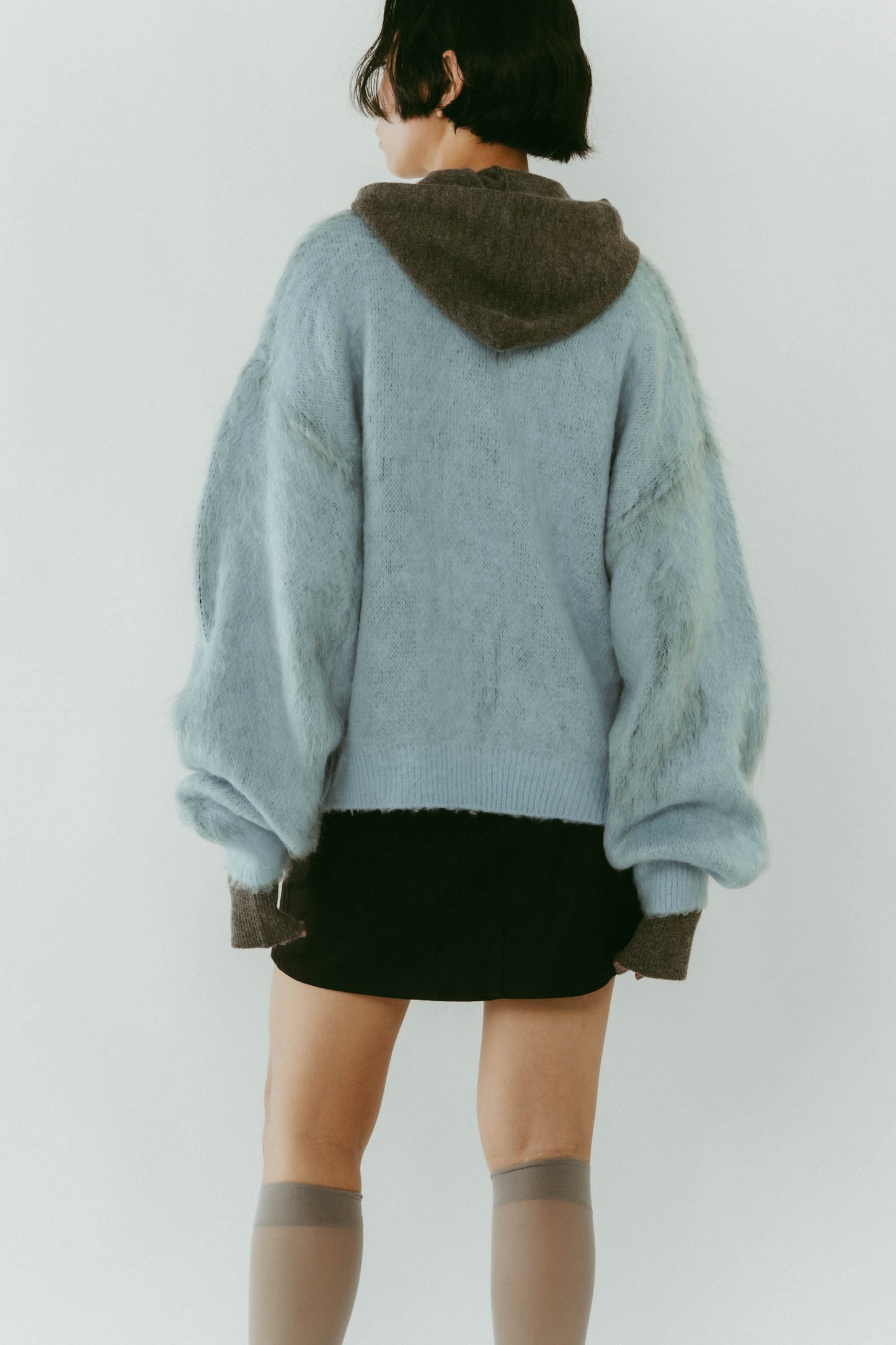 dalmatian shaggy knit(unisex)/blue