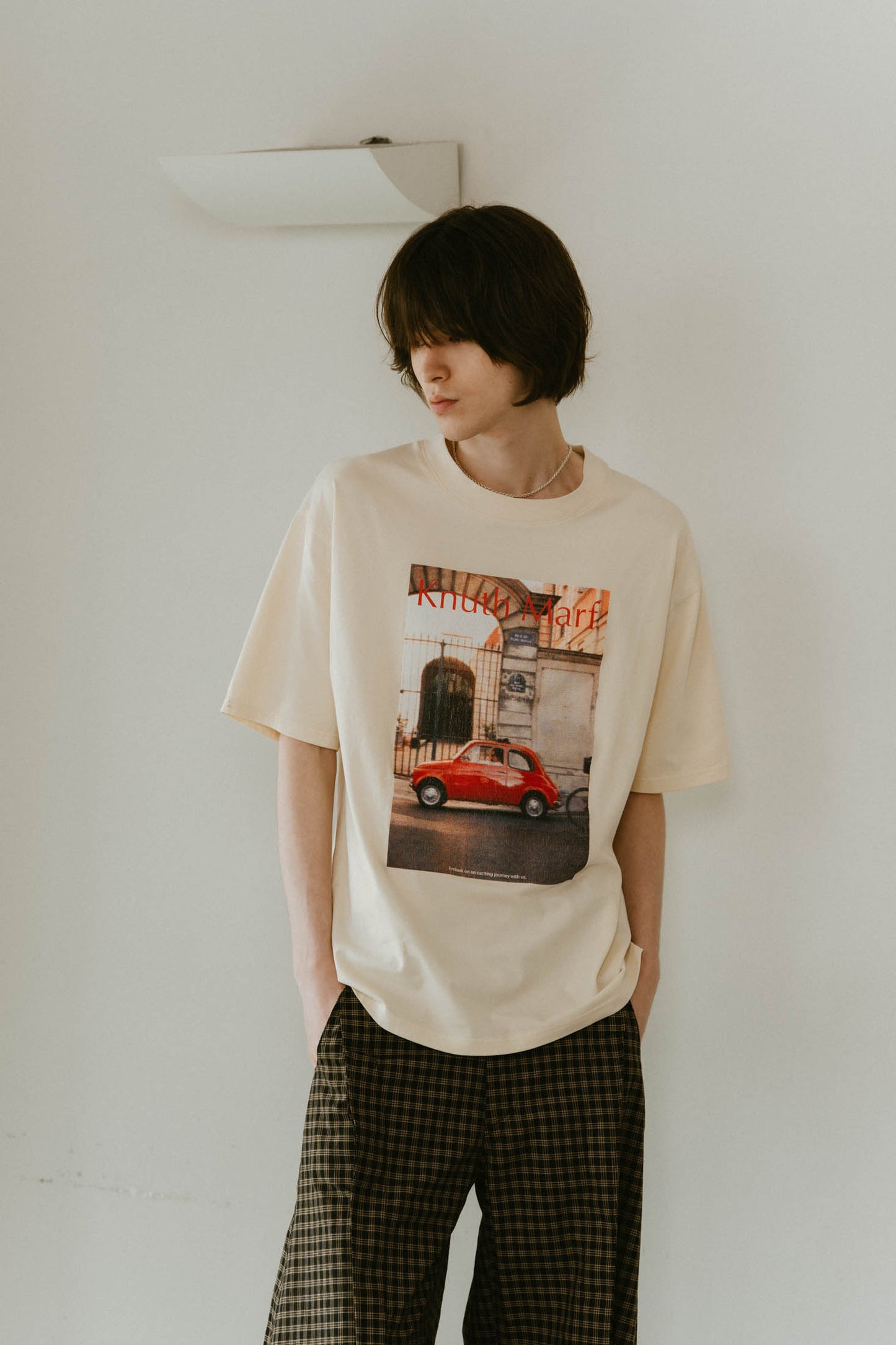 vintage print T shirt(unisex)/4color