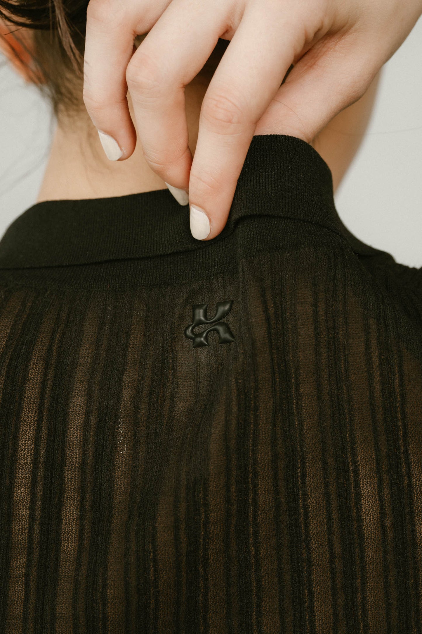 sheer polo knit /3color