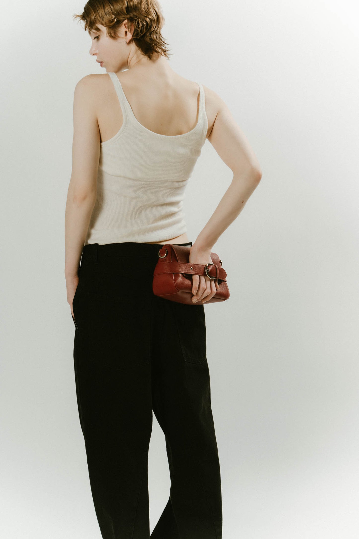 front belt shoulder bag /2color