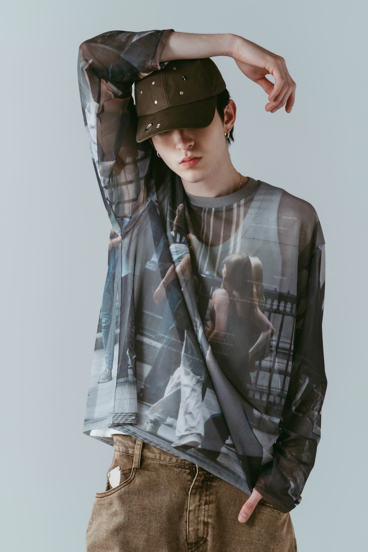 school sheer long-sleeve tee(unisex)/girls