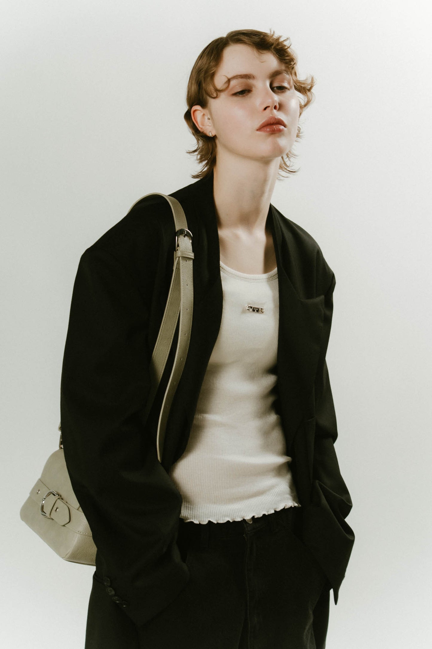 front belt shoulder bag /2color